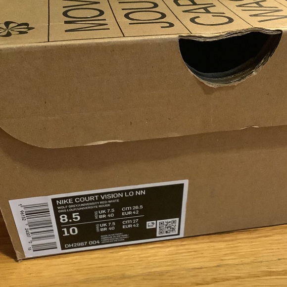 NWT Nike Court Vision Low Mens Size 8.5 UNLV - Picture 9 of 9